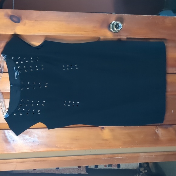 BIANCA NYGÅRD* Black career formal dress cap sleeve corseting detail zip back - Picture 10 of 13